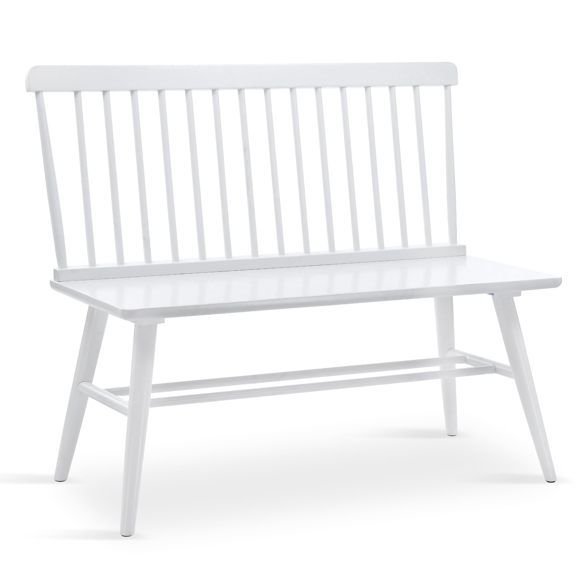 DUHOME Entryway Dining Bench with Spindle Back Farmhouse Wood